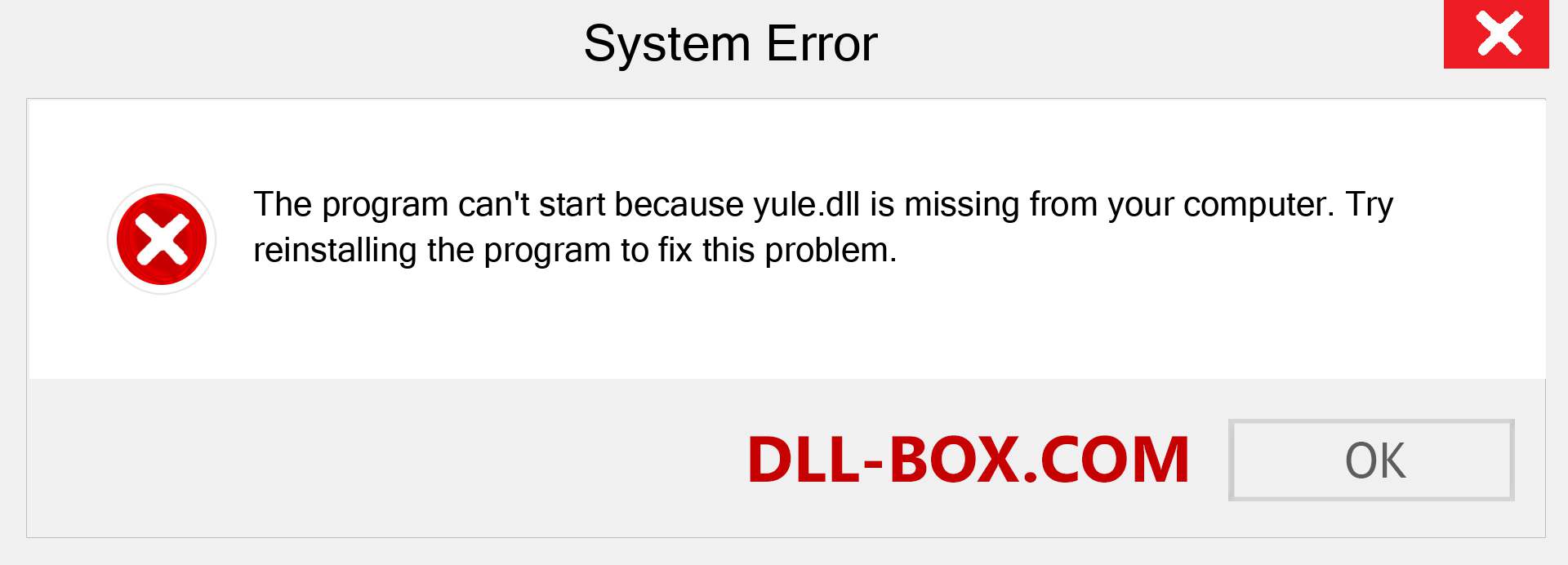  yule.dll file is missing?. Download for Windows 7, 8, 10 - Fix  yule dll Missing Error on Windows, photos, images